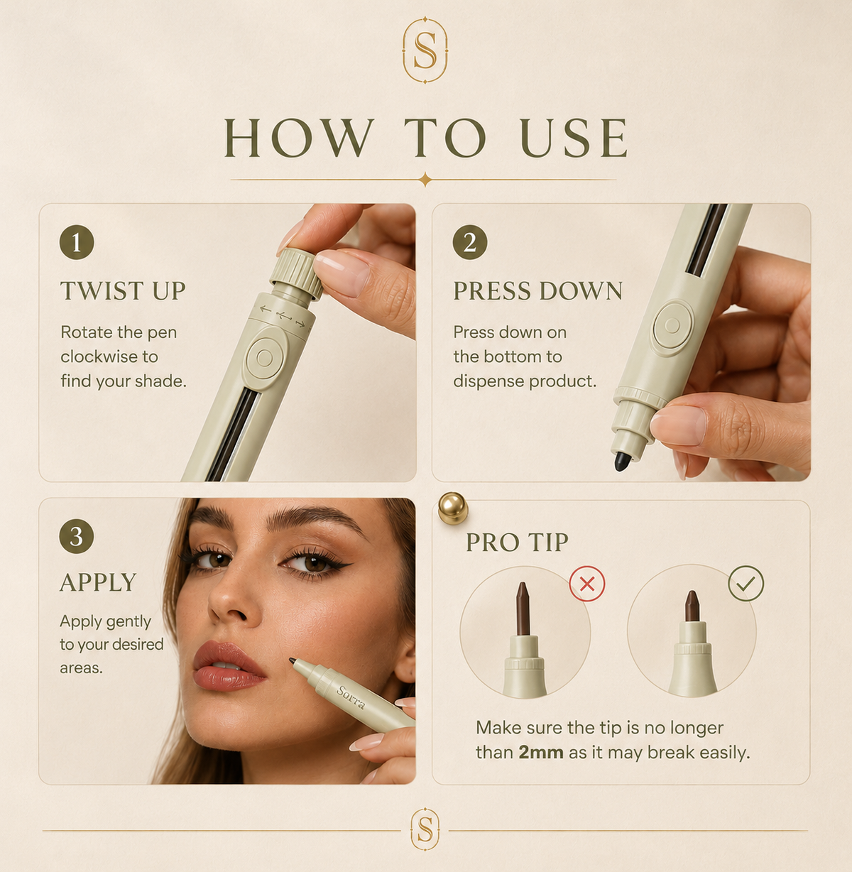 Sorra™ 4 In 1 Makeup Pen