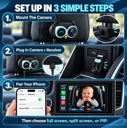 Sorra™ CarPlay Baby Camera