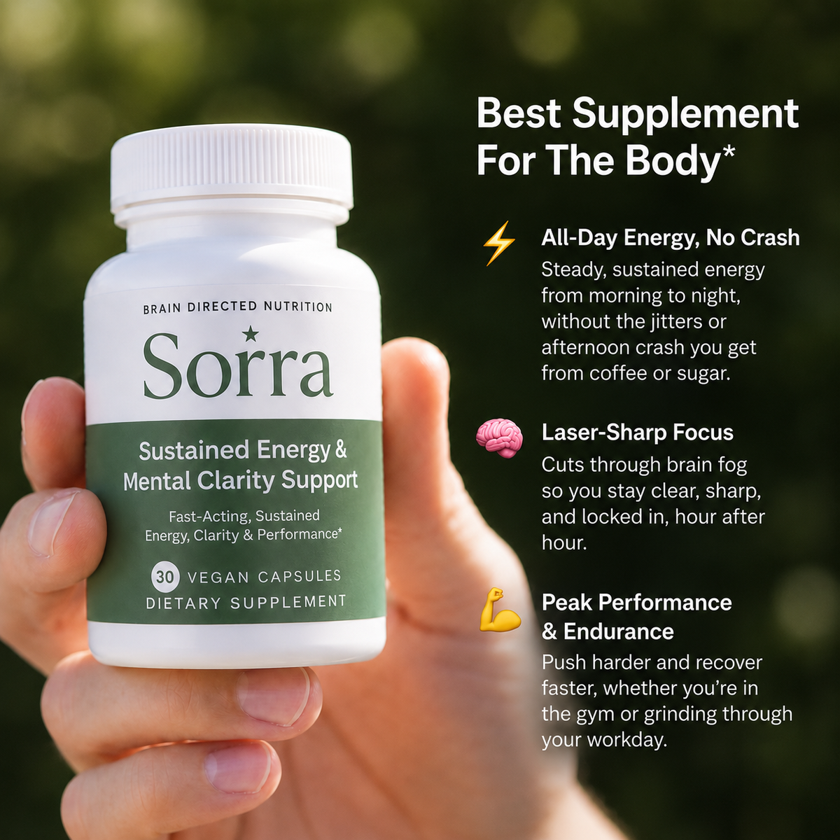Sorra™ Sustained Energy & Mental Clarity Support